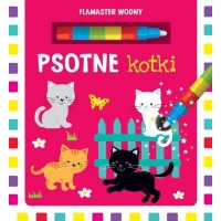 Książka, kolorowanka - Flamaster wodny Psotne kotki