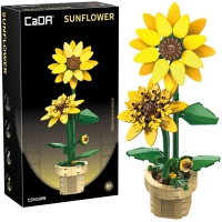 CaDA Floral Art Słonecznik – kwiat w doniczce 187 elementów C59030W