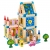 Drewniane klocki konstrukcyjne budowanie domek 6w1 ECOTOYS