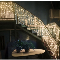 Sople zewnętrzne kurtyna dekoracyjne lampki światełka 500 LED 19m