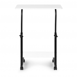 Stolik pod laptopa z kółkami biurko dostawiane do fotela kanapy - białe