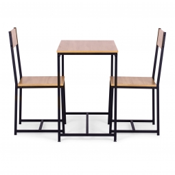 Zestaw komplet mebli stolik 2 krzesła metal MDF