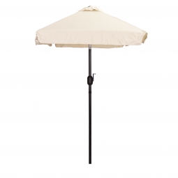 Prostokątny duży parasol ogrodowy skośny łamany z korbą beżowy 200 x 140 cm