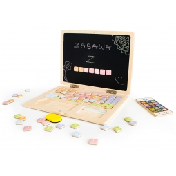 Drewniany laptop edukacyjny tablica magnetyczna ECOTOYS