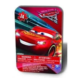 PUZZLE 24 CARS 3 AUTA - MINI PUSZKA METALOWA SPIN MASTER 6035719