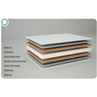 DANPOL Materac kokos-pianka-kokos 140x70x6