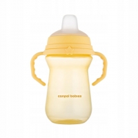 CANPOL 56/615 Kubek z silikonowym ustnikiem FirstCup 250ml żółty