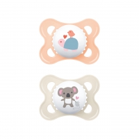 MAM 831225 Smoczek uspokajający Original silky 2-6 Together girl 2szt.