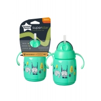 TT 447830 Kubek ze słomką i uchwytami Superstar 300ml. 6m+ zielony