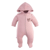 EWA 943235 Kombinezon przejściowy H&B dres kaptur róż 56