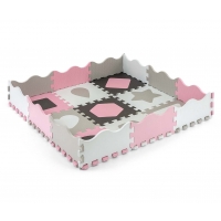 MILLY MALLY 5614 Mata piankowa puzzle Jolly 3x3 Shapes - pink grey