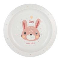 CANPOL 4/411_pin2 Talerz plastikowy Cute Animals róż