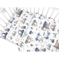 KIECZMERSKI Pościel C-2 100x135 cm MIMINU DESIGN Samochodziki niebieskie bawełna 100%