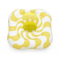 BESTWAY 32298 Siedzisko do nauki pływania Kwadrat Swim Safer Comfort Plush Żółte fale 76x76