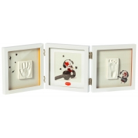 TINY LOVE CREATIONS TLC1660600 Potrójna ramka na zdjęcie i odcisk biała