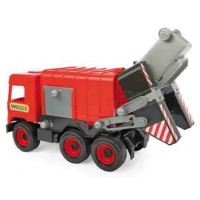 WADER 32113 Middle Truck - Śmieciarka czerwona w kartonie