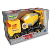 WADER 32124 Middle Truck - Betoniarka żółta w kartonie