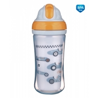 CANPOL 74/053 Bidon ze składaną rurką silikonową 260ml SAMOCHODY