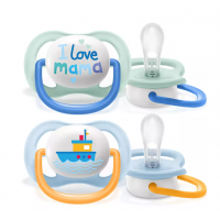 AVENT SCF080/01 Smoczek Ultra Air Happy 0-6M chłopiec I love mama/łódka
