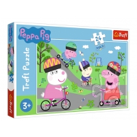 TREFL 14330 Puzzle 24 MAXI Aktywny dzień Świnki Peppy