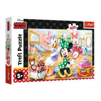 TREFL 16387 Puzzle 100 el. Minnie w salonie kosmetycznym