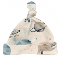 BABY 01087 Czapka niemowlęca smerfetka Kosmos ecru 3-6m*