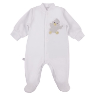 EWA 931054 NEWBORN Pajac welur biały 68