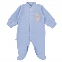 EWA 930088 NEWBORN Pajac welur niebieski 62