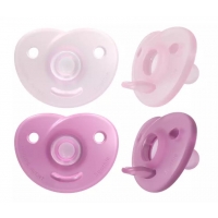 AVENT SCF099/22 Smoczek uspokajający CURVED SOOTHIE GIRL 0-6m