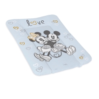 CEBA 203-127-665 Przewijak twardy krótki Comfort 50x70 Disney Minne &Mickey Blue GRATIS pokrowiec na przewijak, składana mata do przewijania 60x40 Row