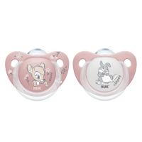 NUK 176008 Smoczek uspokajający silikonowy 6-18m DISNEY BAMBI 2szt