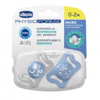 CHICCO 00075126210000 Smoczek MICRO niebieski sil 0-2m 2 szt