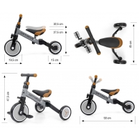 MILLY MALLY Rowerek 3w1 OPTIMUS grey