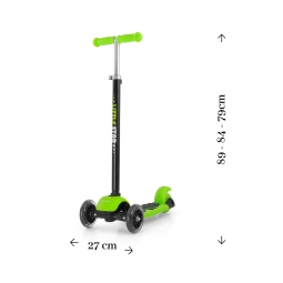 MILLY MALLY Hulajnoga SCOOTER Little Stars Green