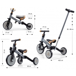 MILLY MALLY Rowerek 4w1 OPTIMUS Plus grey