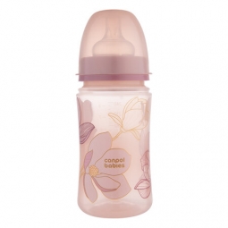 CANPOL 35/240 Butelka antykolkowa EasyStart 240ml GOLD różowa