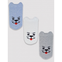 NOVITI SB019-B-02 Skarpetki bawełna z buźkami M2 boy 12-18m