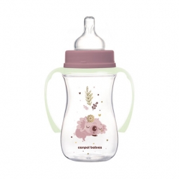 CANPOL 35/237 Butelka antykolkowa 240ml EasyStart Sleepy Koala różowa