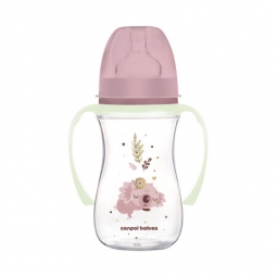 CANPOL 35/237 Butelka antykolkowa 240ml EasyStart Sleepy Koala różowa