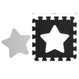 MILLY MALLY 5613  Mata piankowa puzzle 25szt. Jolly 3x3 Shapes - grey