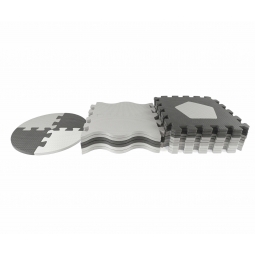 MILLY MALLY 5613  Mata piankowa puzzle 25szt. Jolly 3x3 Shapes - grey