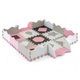 MILLY MALLY 5614 Mata piankowa puzzle Jolly 3x3 Shapes - pink grey
