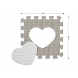MILLY MALLY 5614 Mata piankowa puzzle Jolly 3x3 Shapes - pink grey