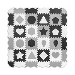 MILLY MALLY 5616 Mata piankowa puzzle 36szt. Jolly 4x4 Shapes - grey