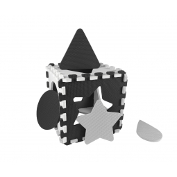 MILLY MALLY 5616 Mata piankowa puzzle 36szt. Jolly 4x4 Shapes - grey