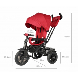 MILLY MALLY 5391 Qplay Rowerek trójkołowy Premium Red