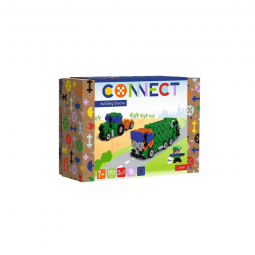 TREFL 61975 Klocki Connect 2w1 - Śmieciarka / Traktor