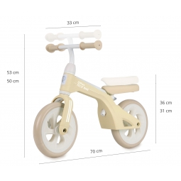 MILLY MALLY 6282 Qplay Rowerek biegowy Tech Cream