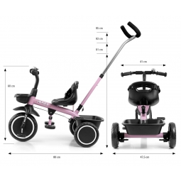 MILLY MALLY 6194 Rowerek trójkołowy Axel new pink