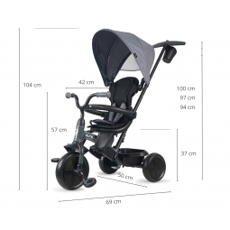 MILLY MALLY Qplay Rowerek trójkołowy Elite Platinum Grey